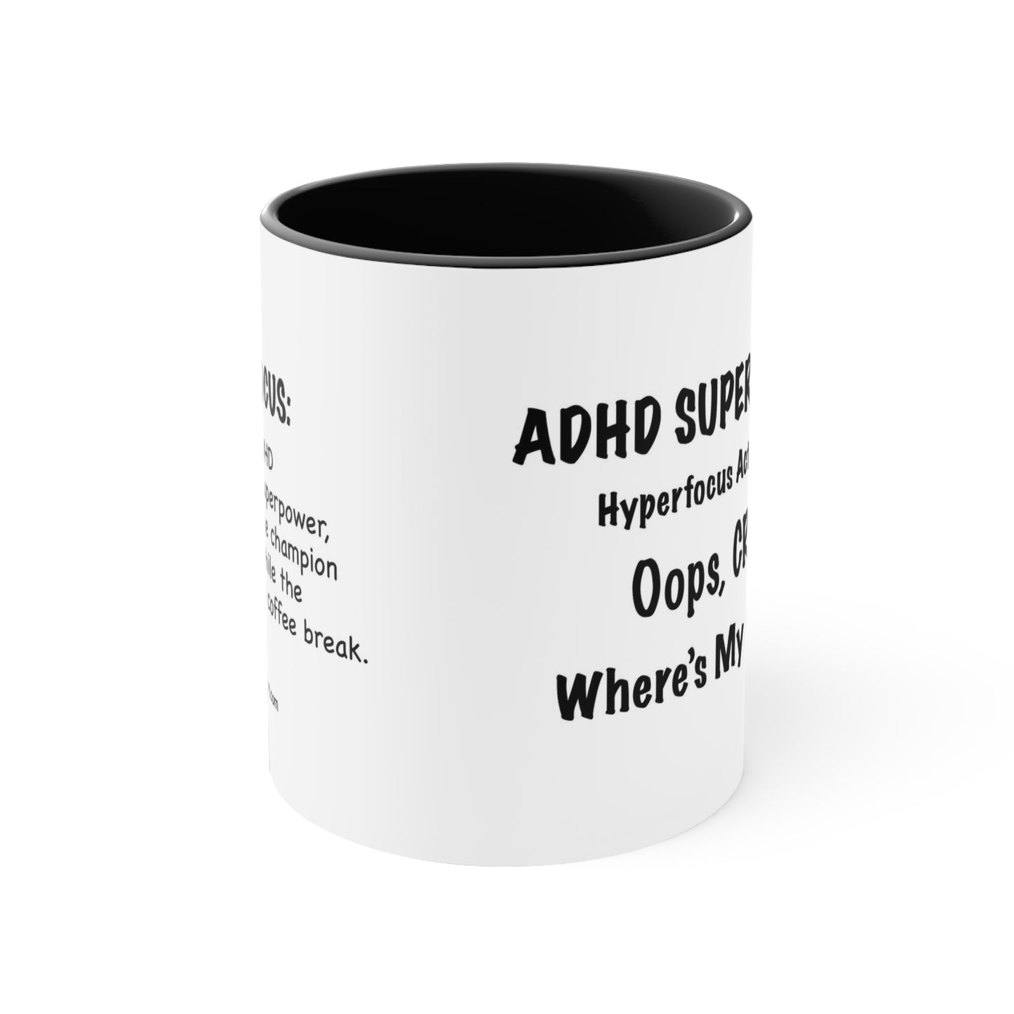 ADHD Inspired Coffee Mug - 'Oops, CRAP! Where's My Coffee?'
