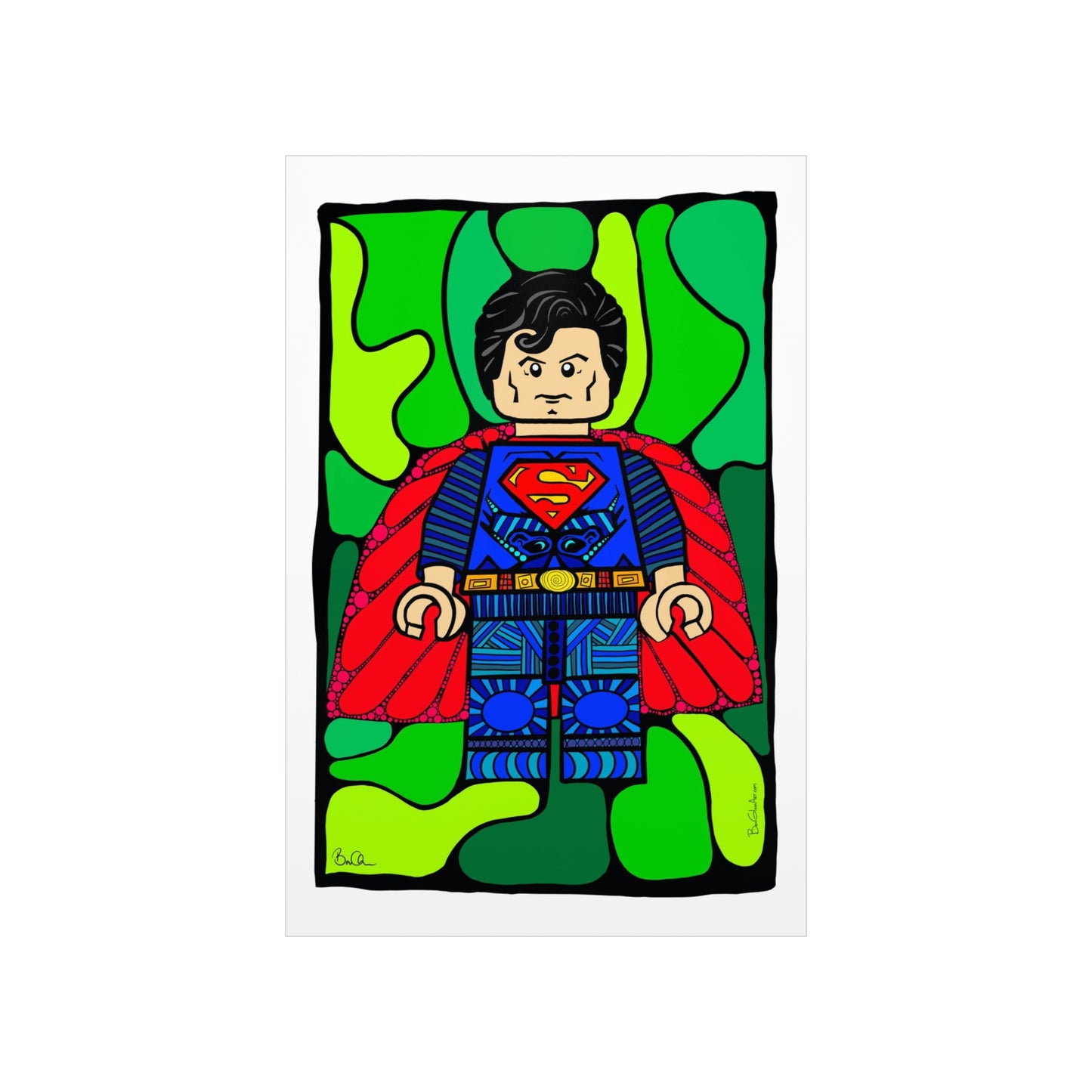 SUPER MAN Lego Pop Art