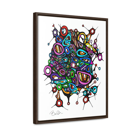 Gallery Canvas Wraps - "Unseen Hearts:" - Framed Doodle Painting with Hidden Heart