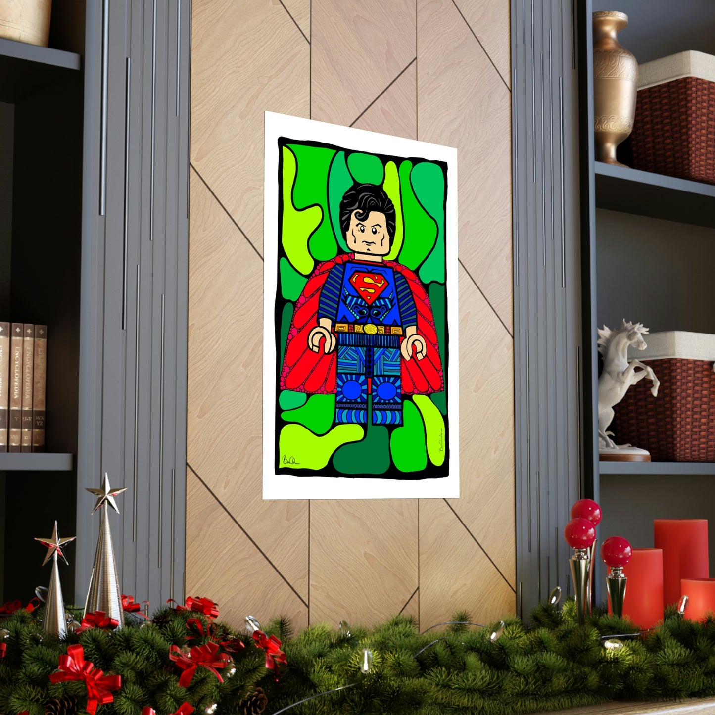 SUPER MAN Lego Pop Art