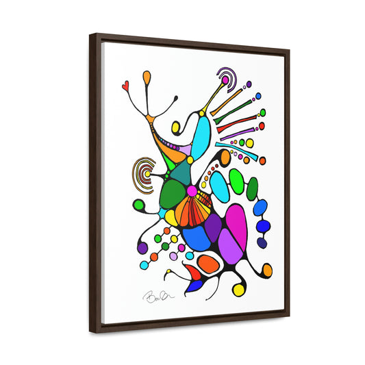 Gallery Canvas Wraps - "Jungle Jive" - Framed Doodle Painting with Hidden Heart