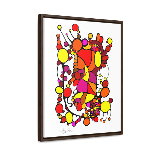 Gallery Canvas Wraps - "Hidden Affection" - Framed Doodle Painting with Hidden Heart