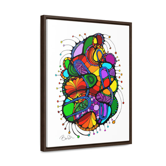Gallery Canvas Wraps - "Heart-Shaped World" - Doodle Painting with Hidden Heart #20